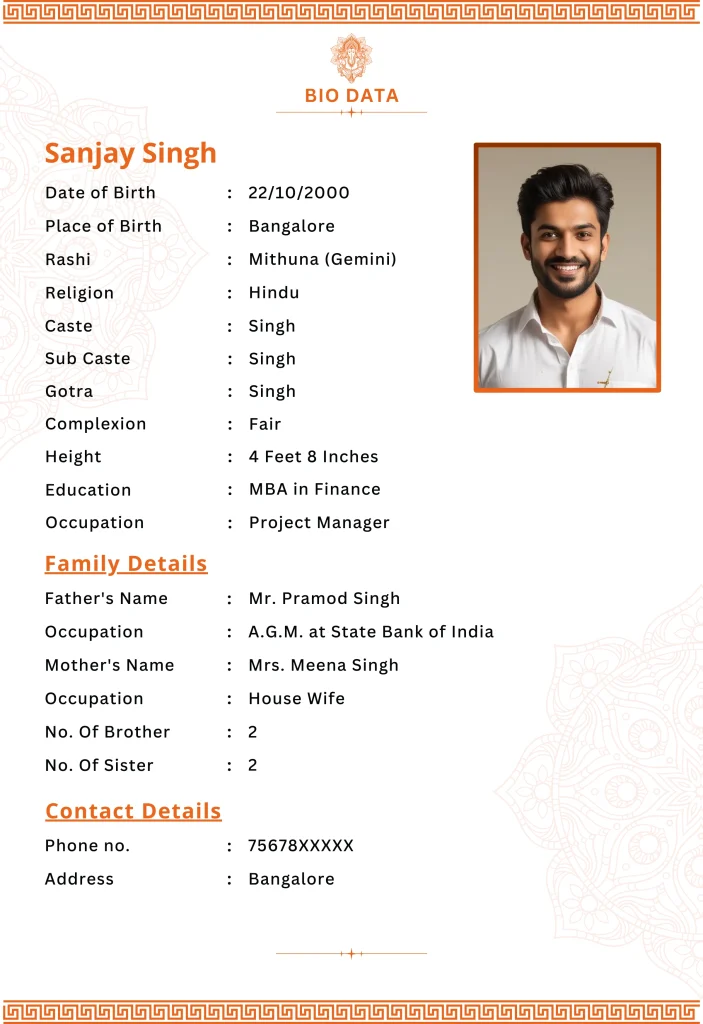 Fresh Biodata | Biodata for marriage