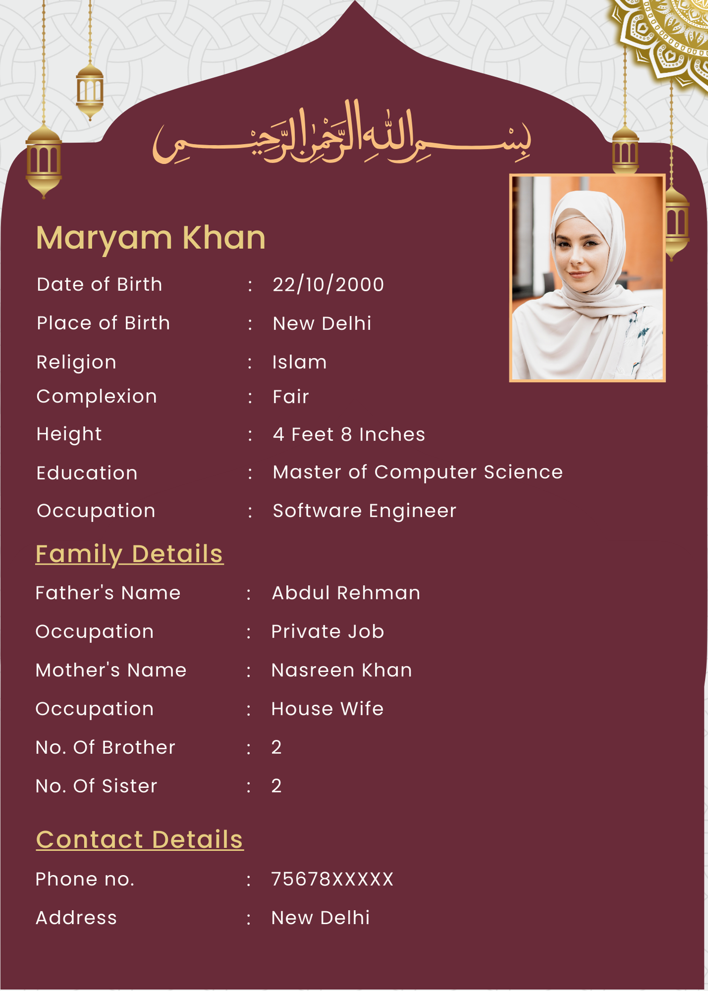 Islamic maroon